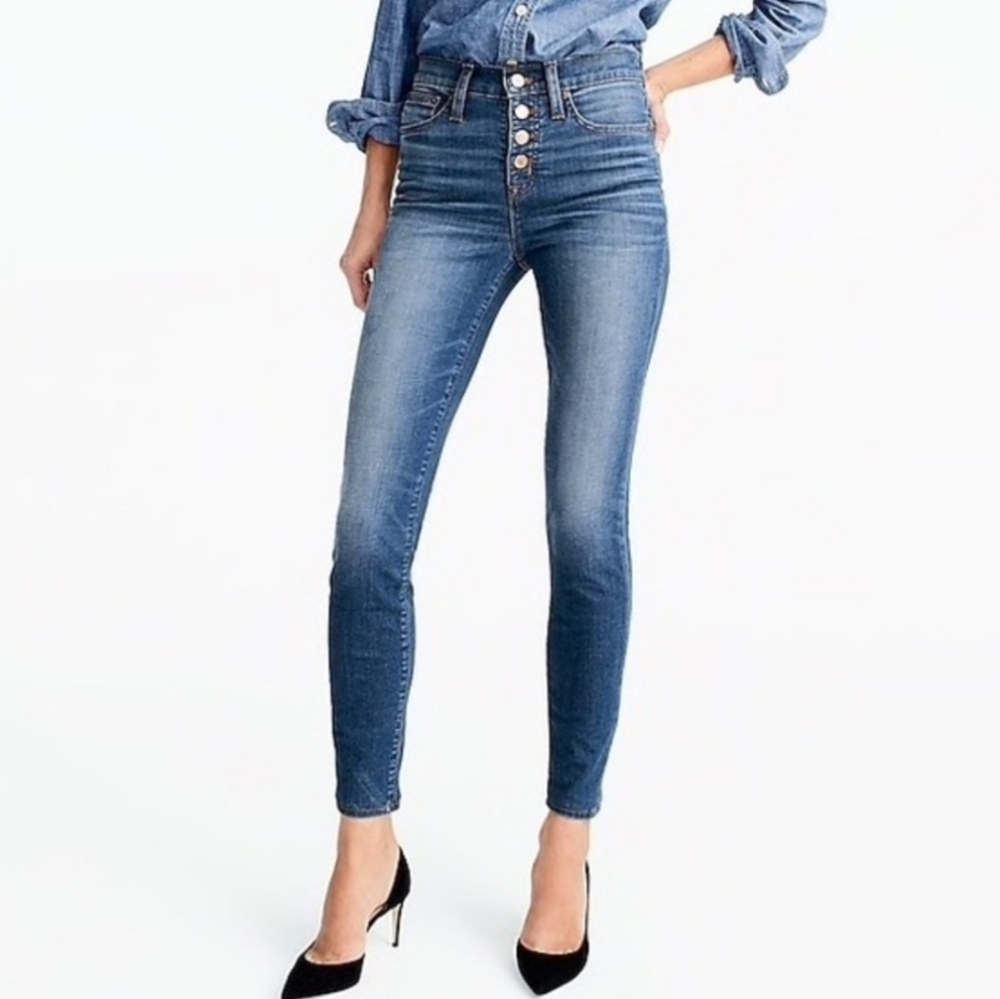 J.Crew Button Fly Toothpick Jeans Pants